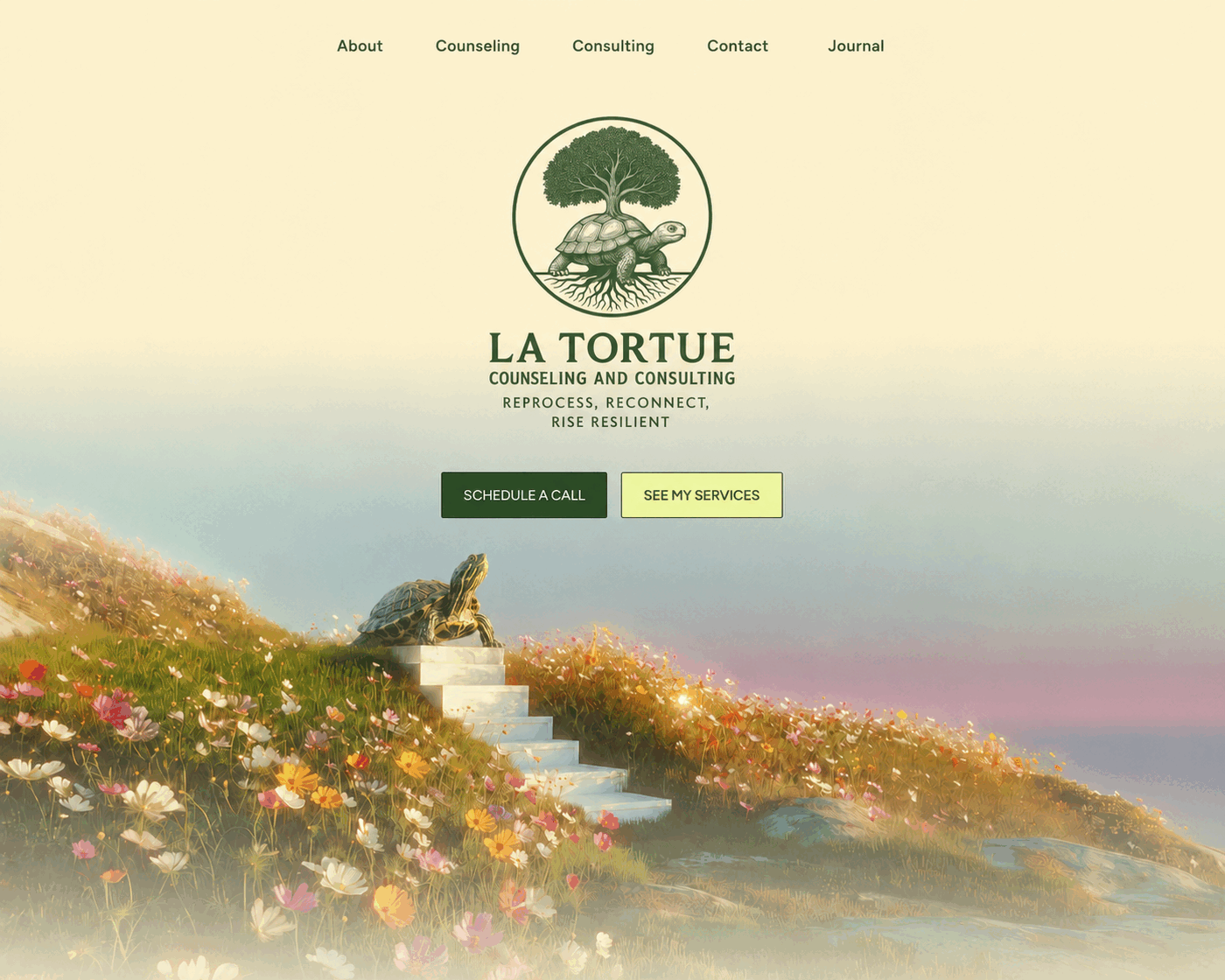 La Tortue Counseling and Consulting — virtual-first practice website